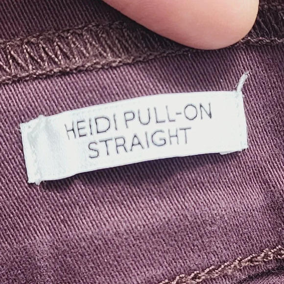 NWT Nine West Jeans Heidi Pull-On Straight Pants Stretch Maroon Sz 10    14PT - Picture 7 of 9